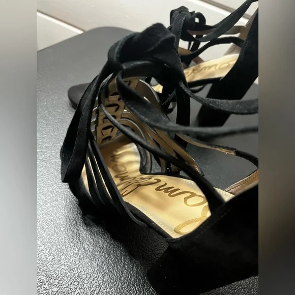 Sam Edelman Yarina strappy heels - chunky heel, suede, open toe, straps, 11 - Picture 2 of 8
